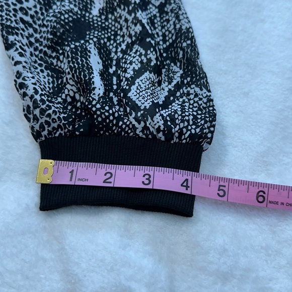 Philosophy Black and White Snakeskin Bomber Zip up Jacket - Picture 3 of 14